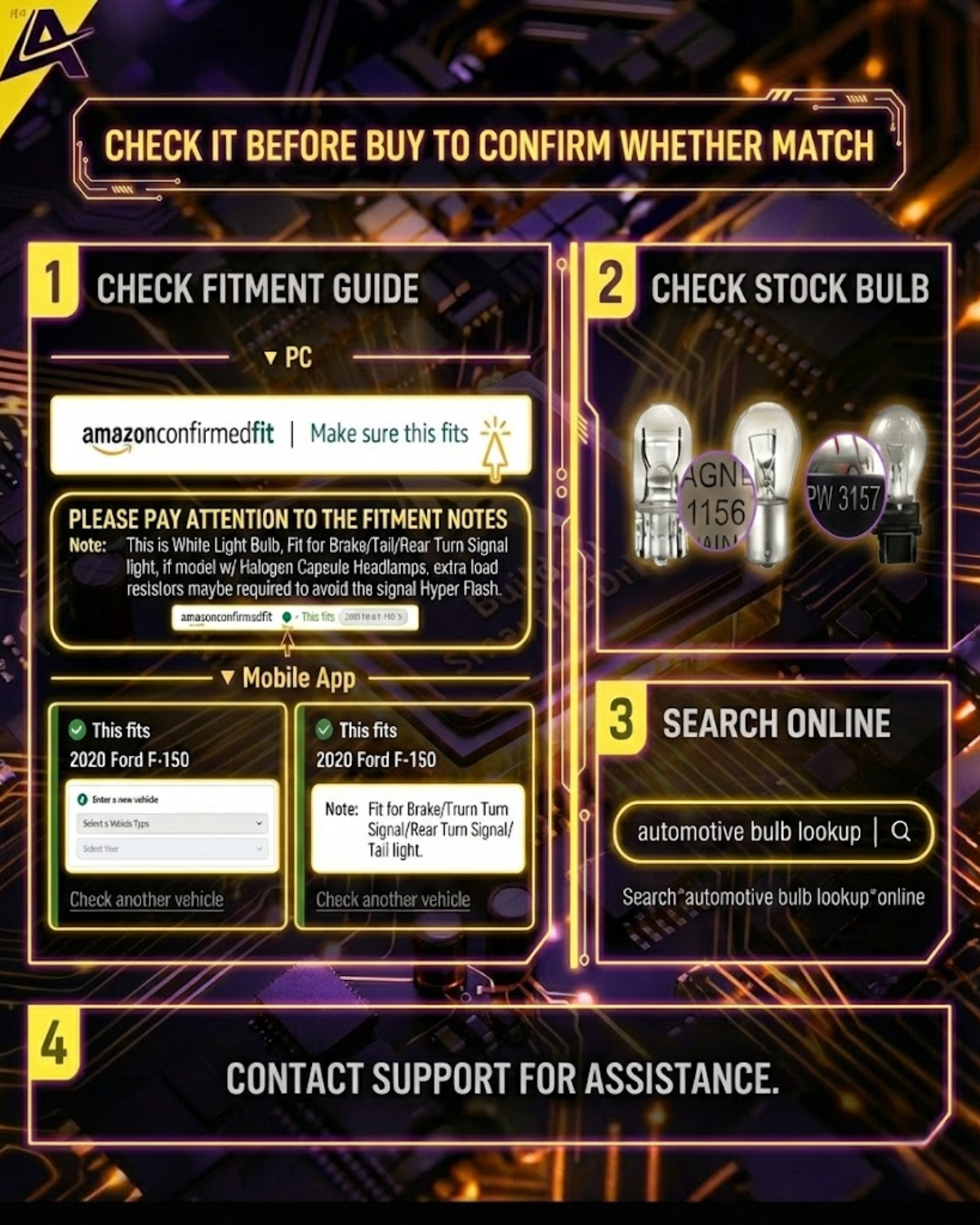 AUTSKY 41MM 42MM Festoon LED Bulb White for Interior Dome Map Vanity Mirror Sun Visor Lights, 211-2 212-2 578 569 214-2 LED Bulbs 6500K Super Bright, Canbus Error Free 6-SMD 2525 Chips (4-Pack)